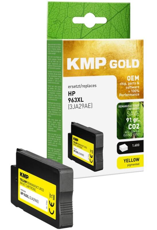 KMP 3JA29AE Compatibel HP Inktcartridge 963XL Geel