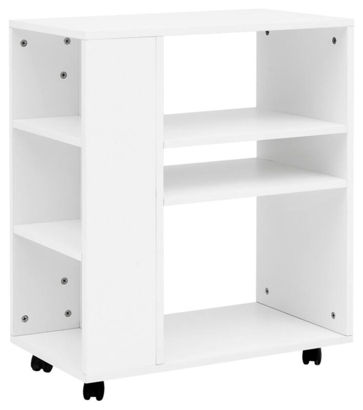 WOHNLING Kantoorwagen WL5.694 Hout Wit 60 x 75 x 35 cm