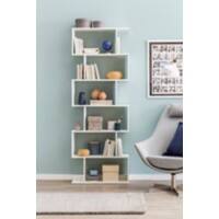 WOHNLING Spaanplaat Boekenkast 6 700 x 235 x 1,900 mm Wit