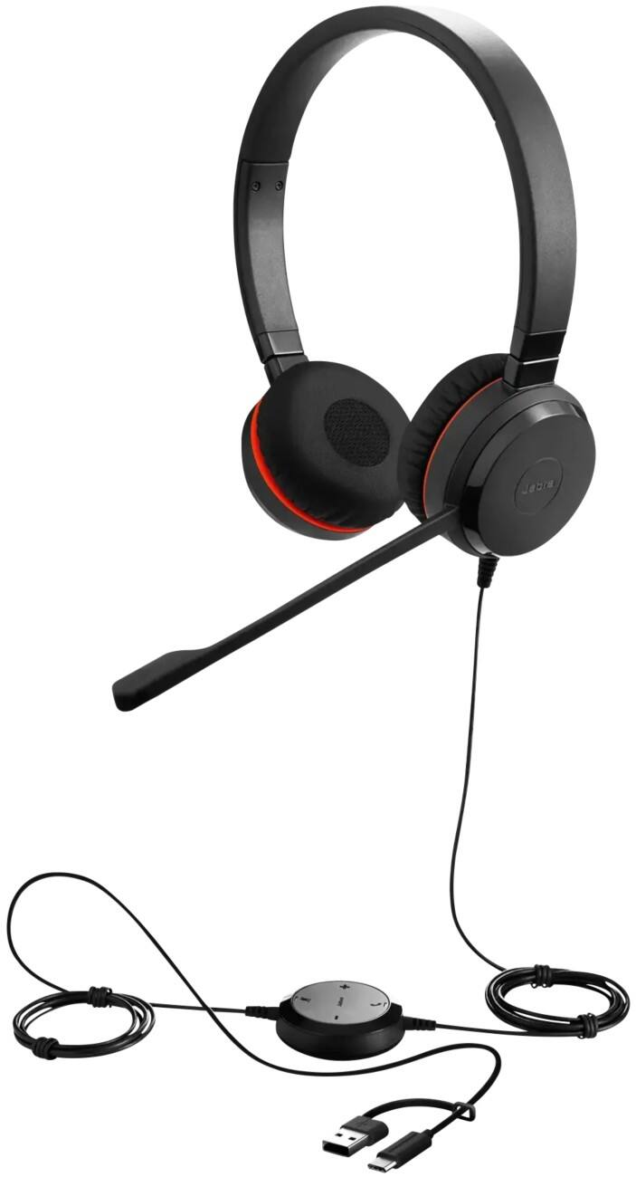 Jabra Evolve Bedraad Headset Over het hoofd USB Noise-cancelling microfoon Stereo 20 SE Zwart