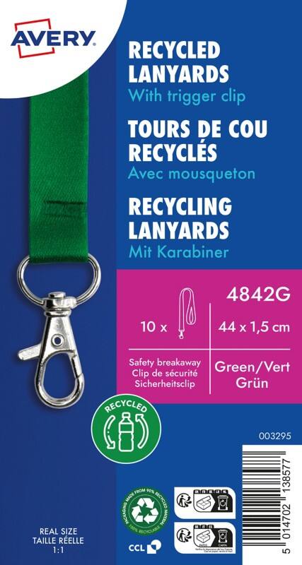 Cordon AVERY Zweckform 1,5 cm Vert 10 unités