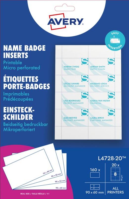 AVERY Zweckform Naamkaartje 9 x 6 cm 160 stuks