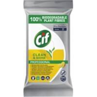 Cif Pro Formula Multifunctioneel Schoonmaakdoekjes Lemon Fresh 100 stuks