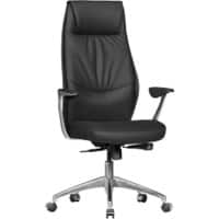 Siège de bureau AMSTYLE Executive Mécanisme synchrone Accoudoirs fixes Réglable en hauteur Noir 120 kg SPM1.141, 1270 x 670 x 580 mm