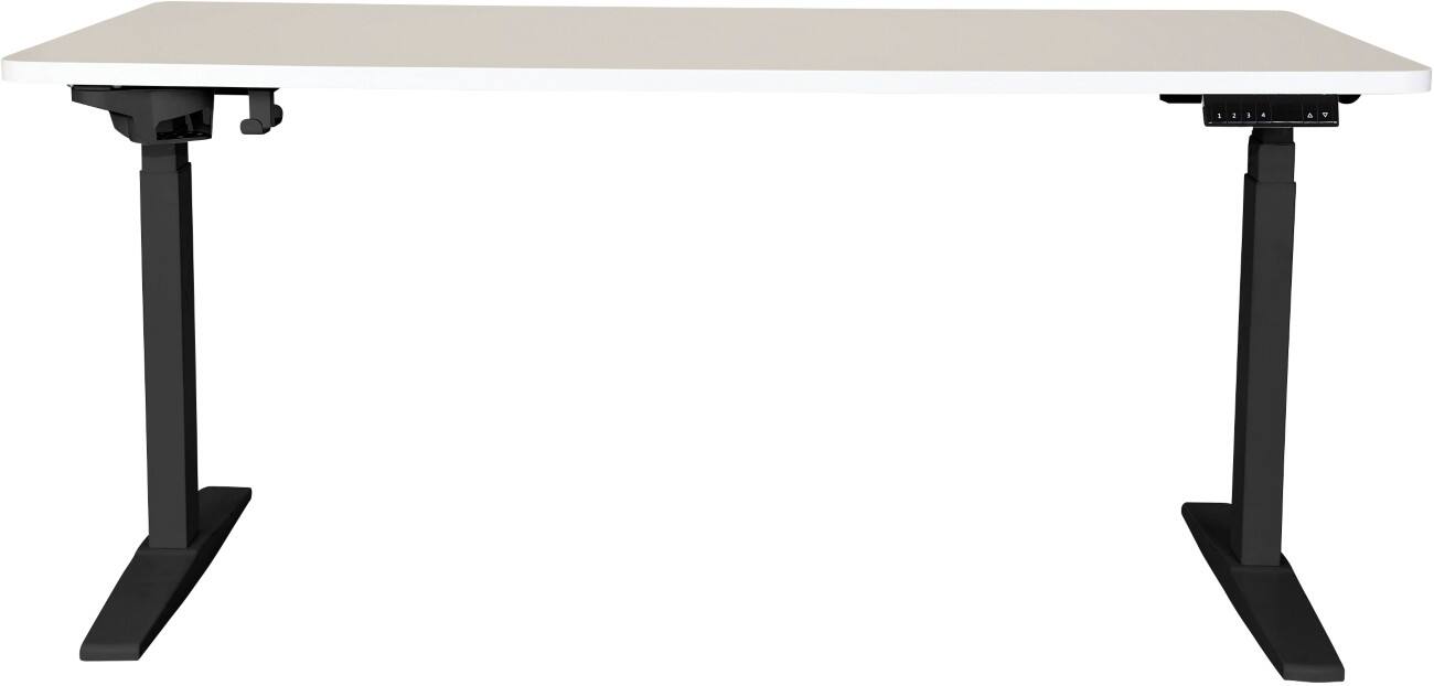 Viking Realspace Zit-sta-bureau Grijs, zwart 1600 (B) x 800 (D) x 600 - 1300 (H) mm Melamine, staal