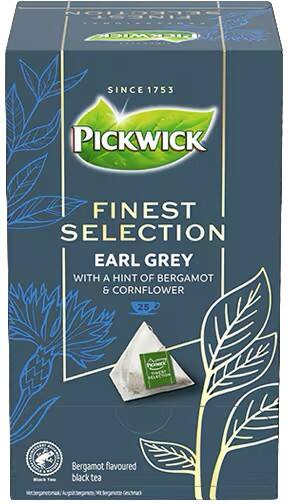 Thé noir Pickwick Finest Selection Earl Grey Sacs 25 unités