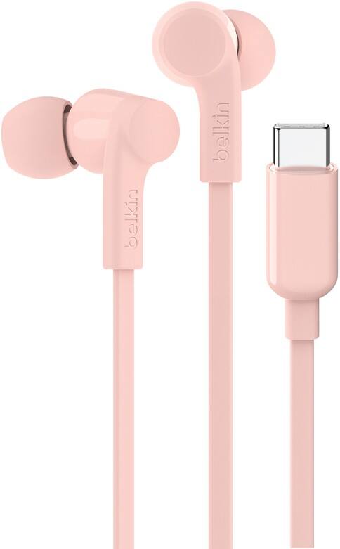Micro casque Belkin SoundForm Avec fil USB-C Rose