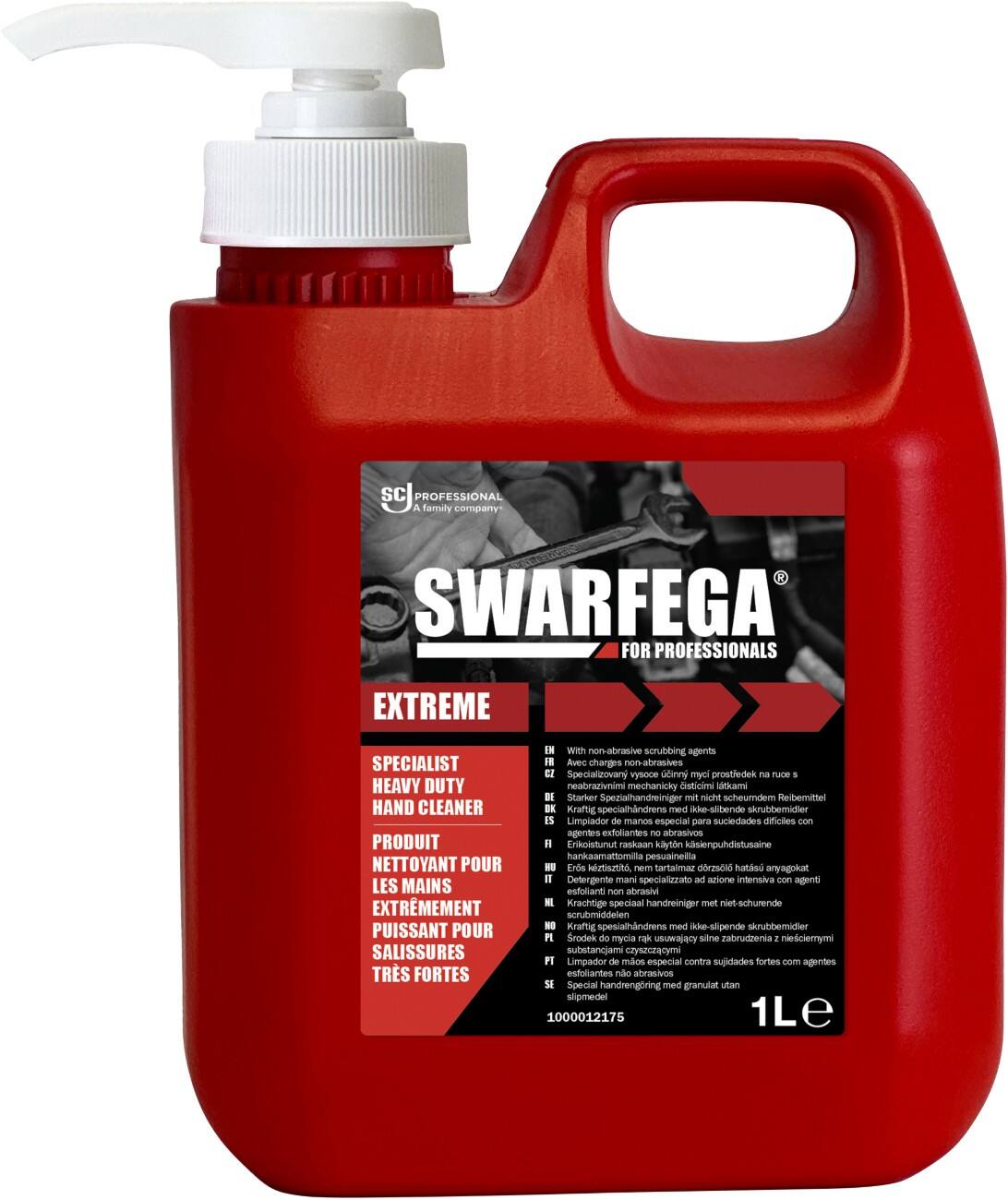 Nettoyant puissant pour les mains Swarfega Extreme Liquide Rouge SHD1LMP 1 L