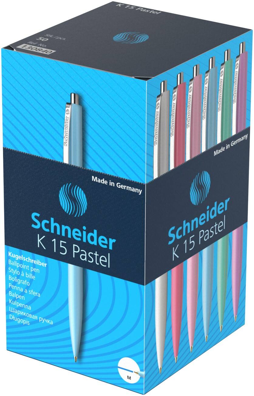 Stylo-bille Schneider 0,5 mm Moyen Rechargeable 50 unités