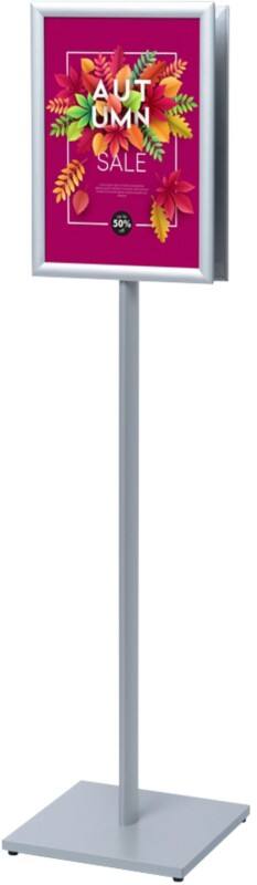 Présentoir sur pied SHOWDOWN Design Standard A3 Acier, Aluminium Argenté CAPOA3G25D