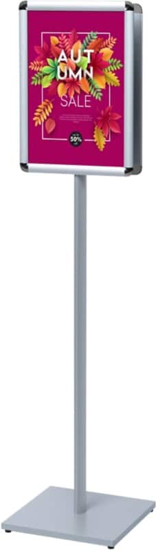 Présentoir sur pied SHOWDOWN Design Standard A3 Acier, Aluminium Argenté CAPOA3R25D