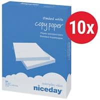 Papier imprimante Niceday Copy A4 Blanc 80 g/m² Mat 10 ramettes de 500 feuilles