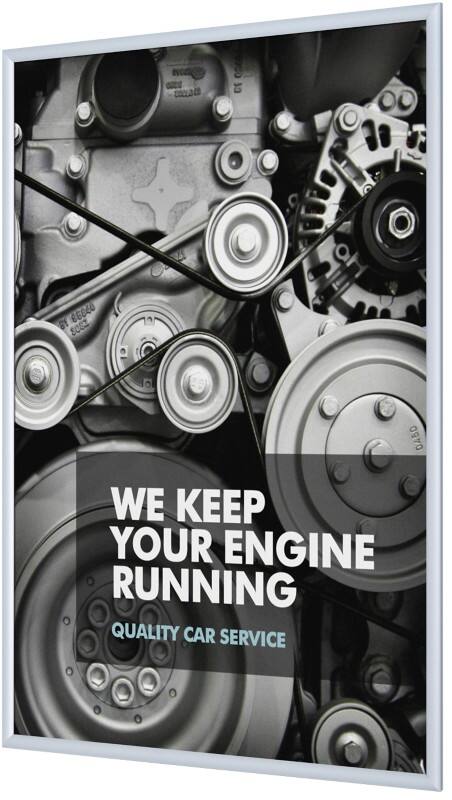 Cadre d’affichage SHOWDOWN A0+ En suspension Argenté Aluminium KRA0G25 87,2 (L) x 1,1 (P) x 122 (H) cm KRA0G25