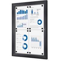 Vitrine d'affichage verrouillable Showdown Magnétique 52,1 x 69,6 cm (l x h) Anthracite 4 x A4