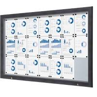 Vitrine d'affichage verrouillable Showdown Magnétique 168,5 x 106,7 cm (l x h) Anthracite 21 x A4