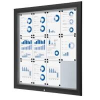 Vitrine d'affichage verrouillable Showdown Magnétique 102,5 x 106,7 cm (l x h) Noir 12 x A4