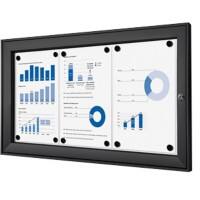 Vitrine d'affichage verrouillable Showdown Magnétique 74,1 x 38,8 cm (l x h) Noir 3 x A4