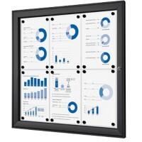 Vitrine d'affichage verrouillable Showdown Magnétique 74,1 x 69,6 cm (l x h) Noir 6 x A4