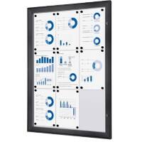 Vitrine d'affichage verrouillable Showdown Magnétique 74,1 x 100,4 cm (l x h) Anthracite 9 x A4