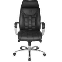 Siège de bureau AMSTYLE Executive Contact permanent Accoudoirs fixes Réglable en hauteur Noir 120 kg SPM1.158, 1280 x 660 x 620 mm