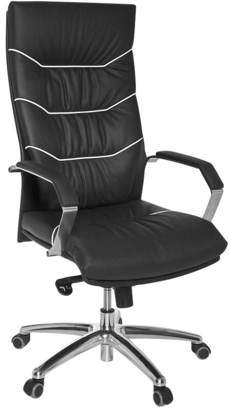 Siège de bureau AMSTYLE Executive Contact permanent Accoudoirs fixes Réglable en hauteur Noir 120 kg SPM1.163, 1260 x 60 x 550 mm