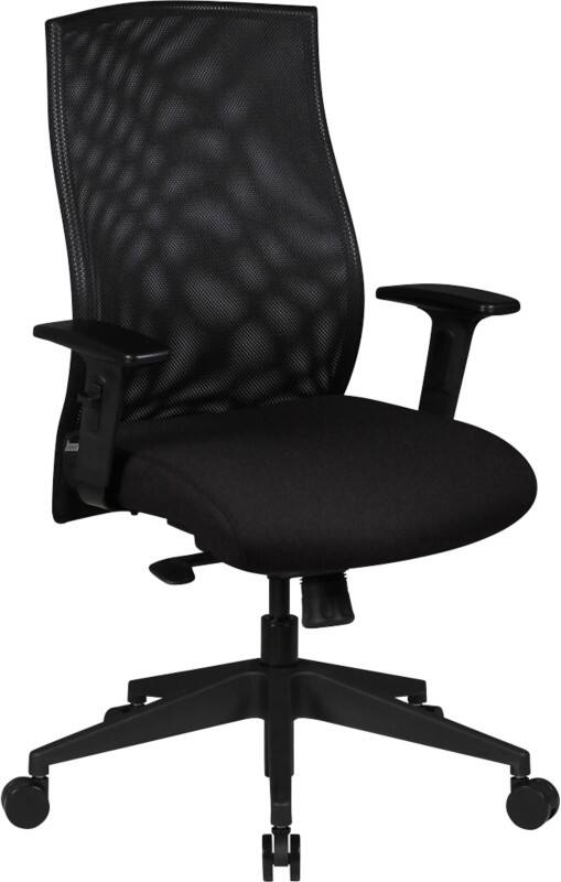AMSTYLE Bureaustoel Synchroonmechanisme In hoogte verstelbare armsteunen In hoogte verstelbaar Zwart Max. 120 kg SPM1.275 1130 x 650 x 650 mm