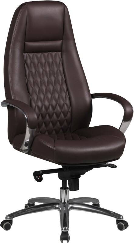 Siège de bureau AMSTYLE AUSTIN Contact permanent Accoudoirs fixes Réglable en hauteur Brun 120 kg SPM1.300, 1300 x 680 x 700 mm