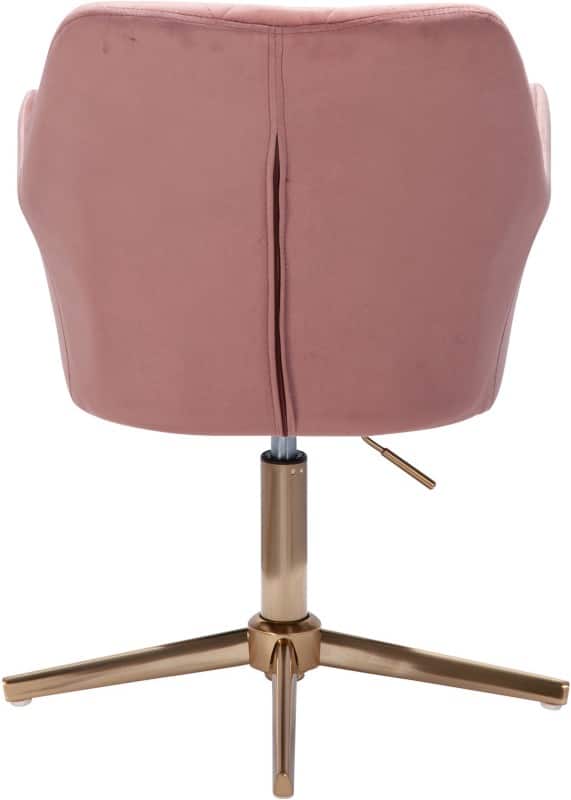 Chaise pivotante WOHNLING WL6.306 Velours Rose