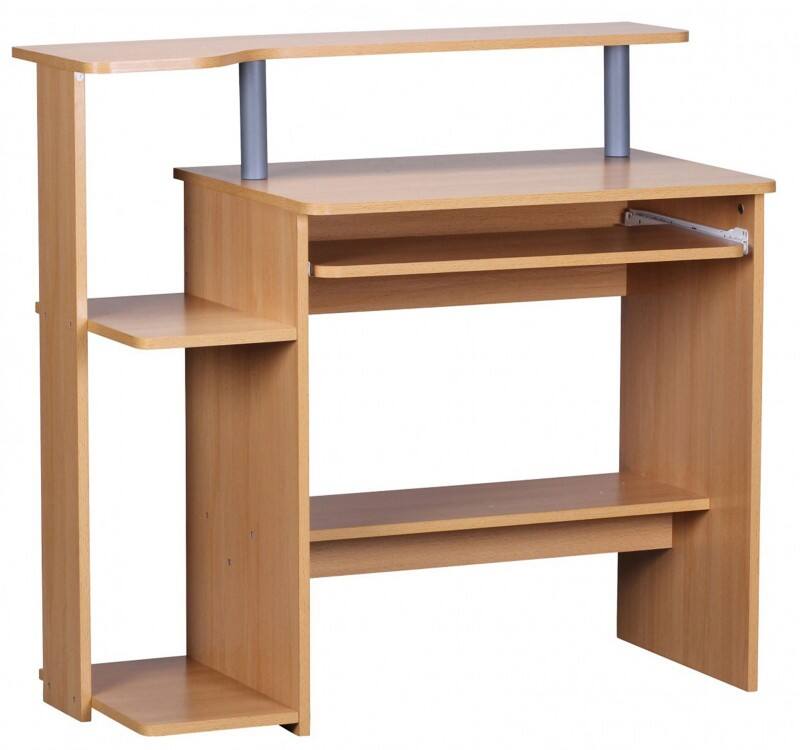 Bureau d’ordinateur WOHNLING WL1.163 Hêtre 94 x 90 x 48,5 cm