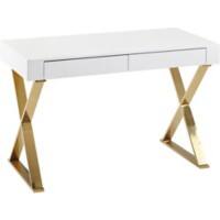 Bureau WOHNLING WL6.314 Blanc Doré 118 x 76 x 57 cm