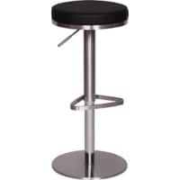 Tabouret de bar WOHNLING WL1.293 Noir Acier inoxydable