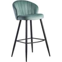 Tabouret de bar WOHNLING WL6.289 Velours Vert clair