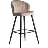 Tabouret de bar WOHNLING WL6.291 Velours Beige