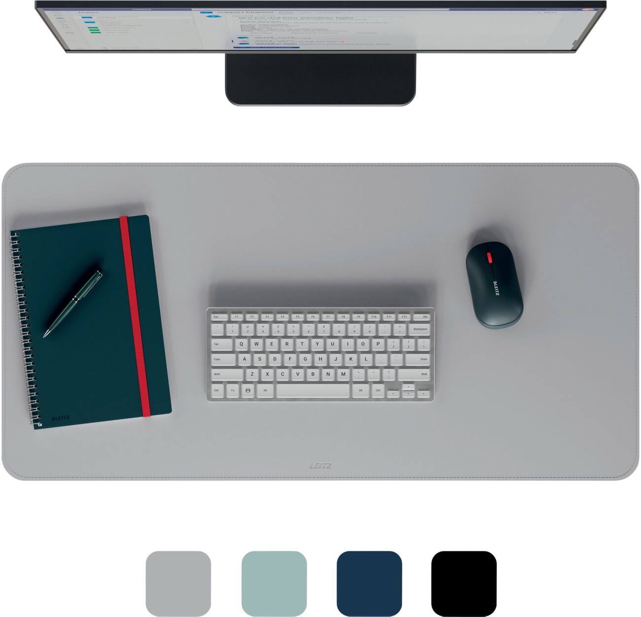 Leitz Groot Bureauonderlegger 53820085 Lichtgrijs 80 x 40 cm PVC (Polyvinylchloride) Oprolbaar