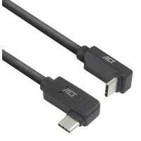 Câble USB-C ACT 1 m Coudé à gauche/droite vers coudé vers le haut/bas USB 3.0 10 Gbit/s 60 W Noir