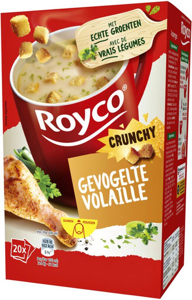 Soupe instantanée Royco Crunchy Poulet 20 unités de 30 g