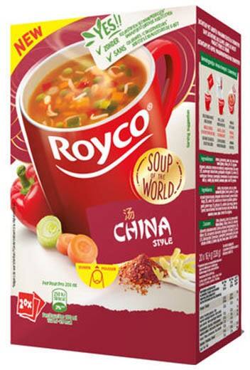 Soupe instantanée Royco China Style 20 unités de 30 g