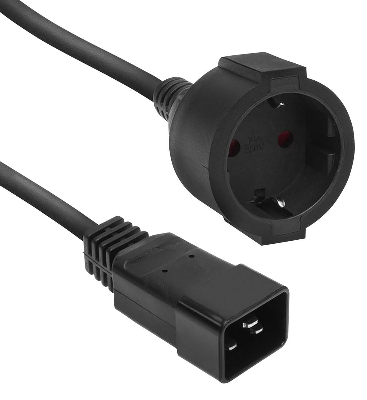 ACT Stroomkabel 0,2 m Zwart