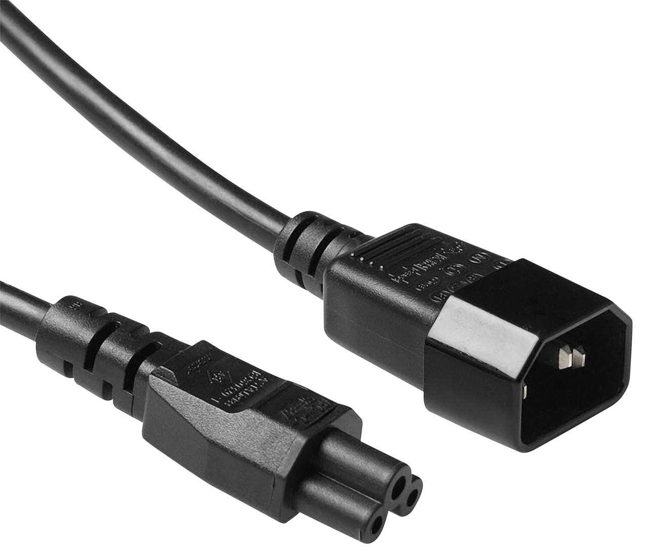 ACT Stroomkabel 0,5 m Zwart