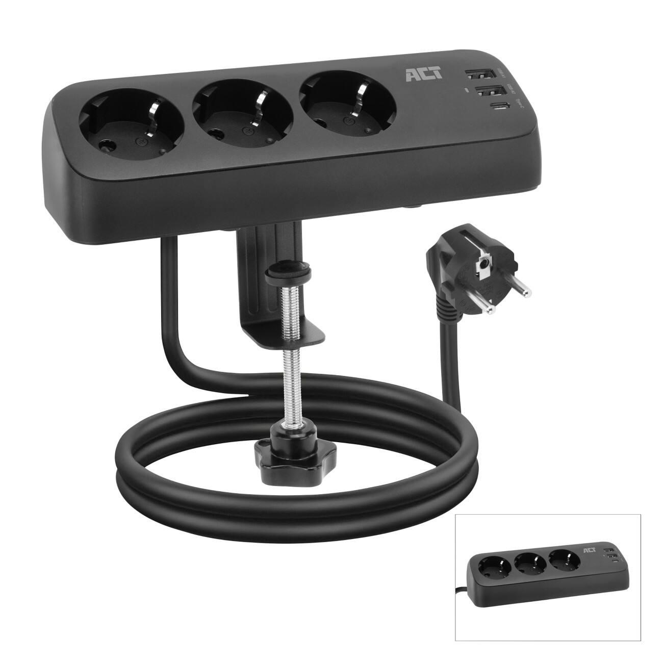 ACT Stekkerdoos 3 stopcontacten 1,5 m