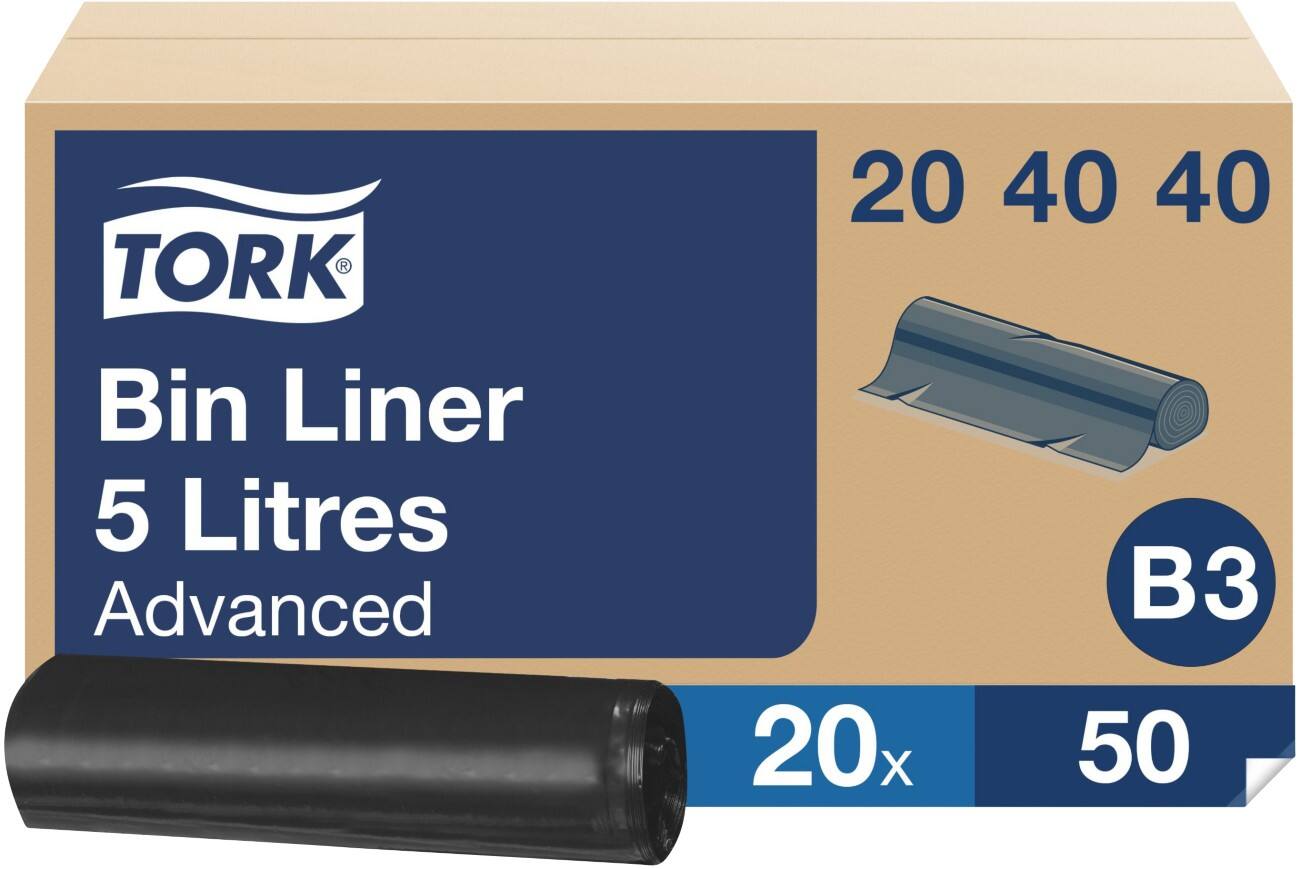 Tork 5 L Vuilniszakken Zwart Kunststof 50 stuks