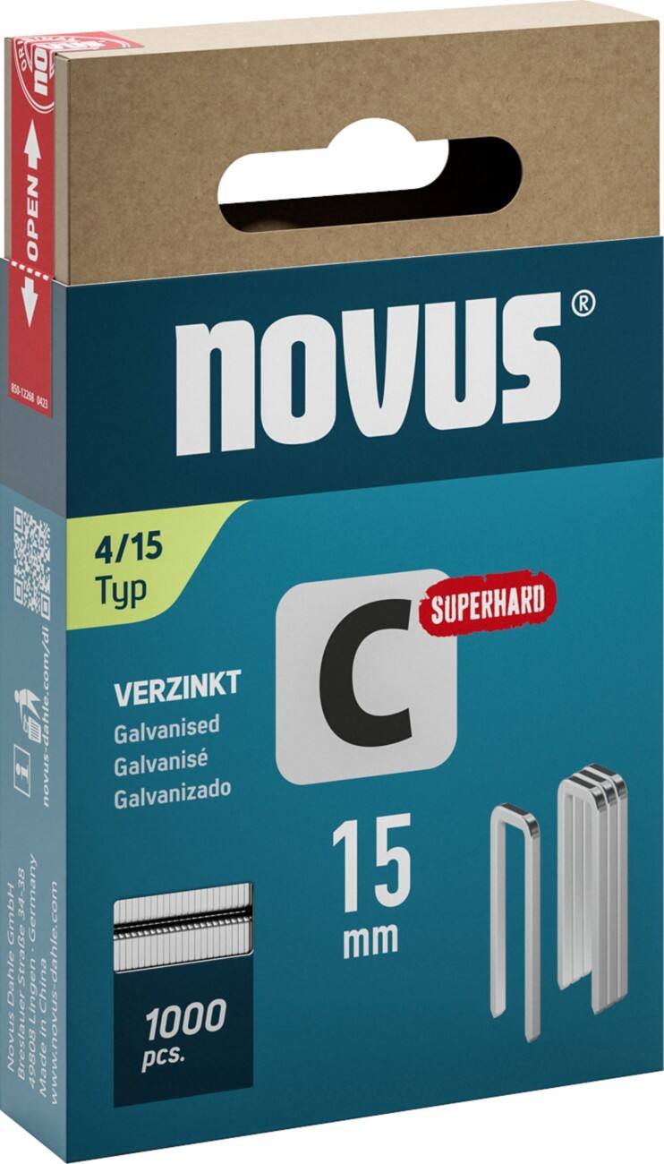 Clous Novus 042-0801 Fil galvanisé Argenté 1000 unités