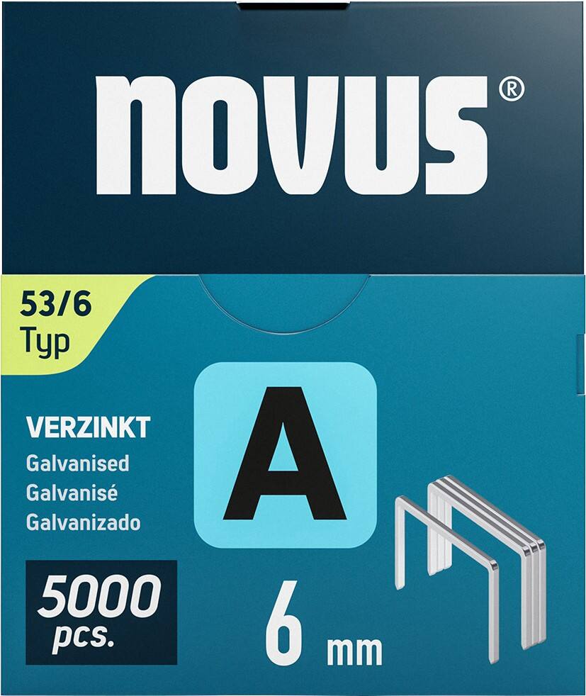 Agrafes Novus 042-0761 Fil galvanisé Argenté 5000 unités