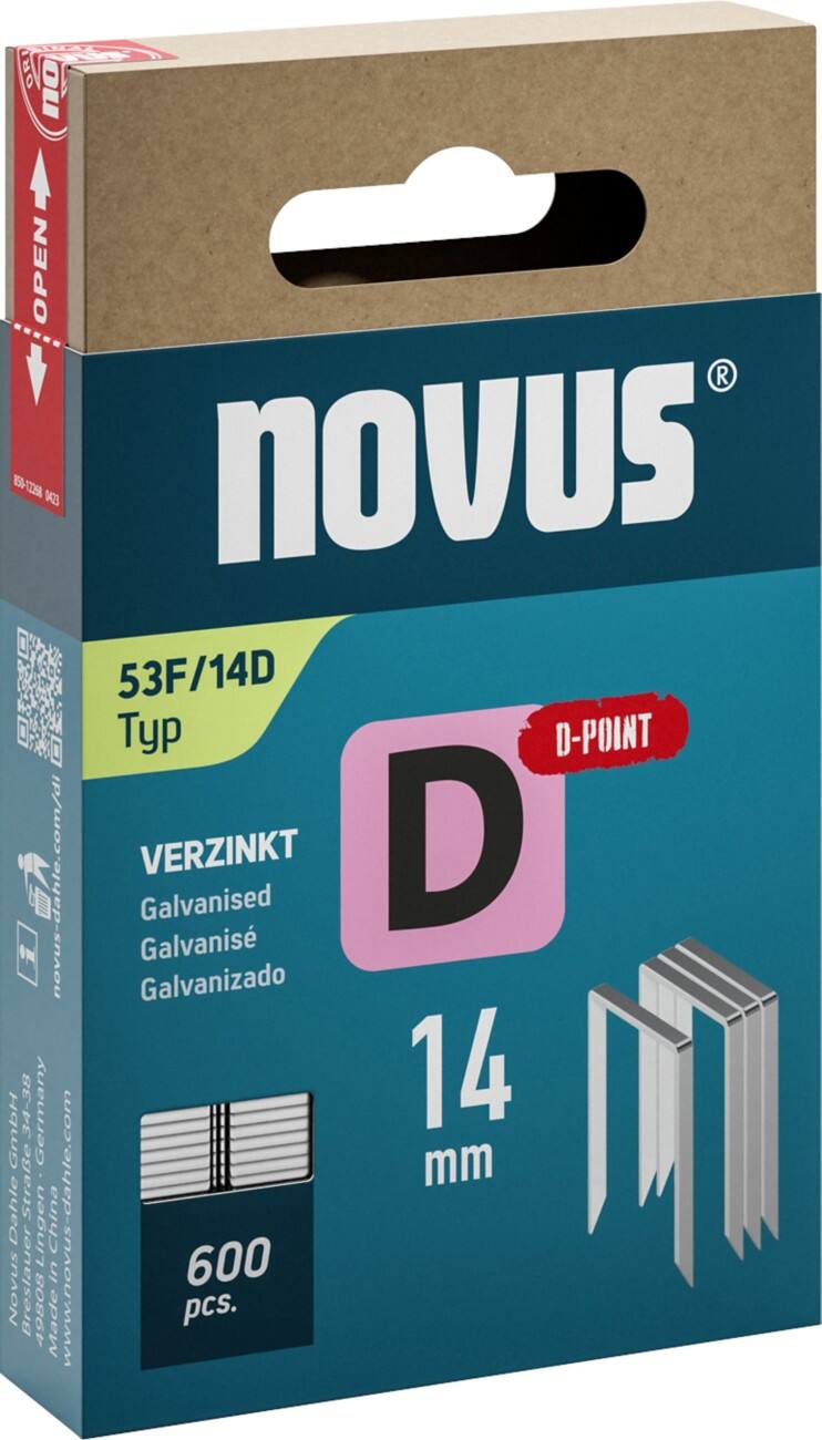 Novus Nietjes 042-0793 Gegalvaniseerde draad Grijs, zilver 600 Stuks
