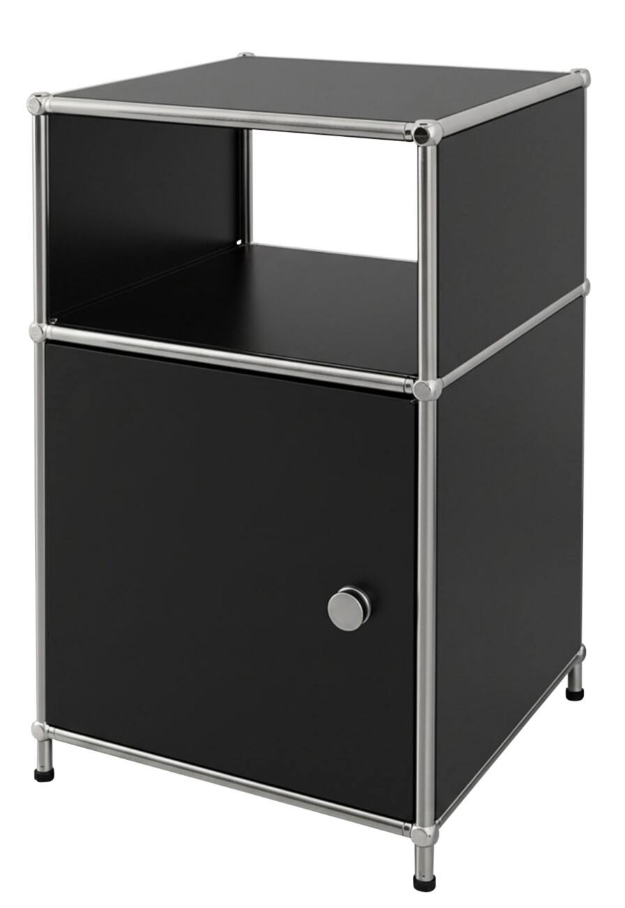 Floordirekt Concept Epure Staal Bijzettafel 400 x 400 x 650 mm Zwart