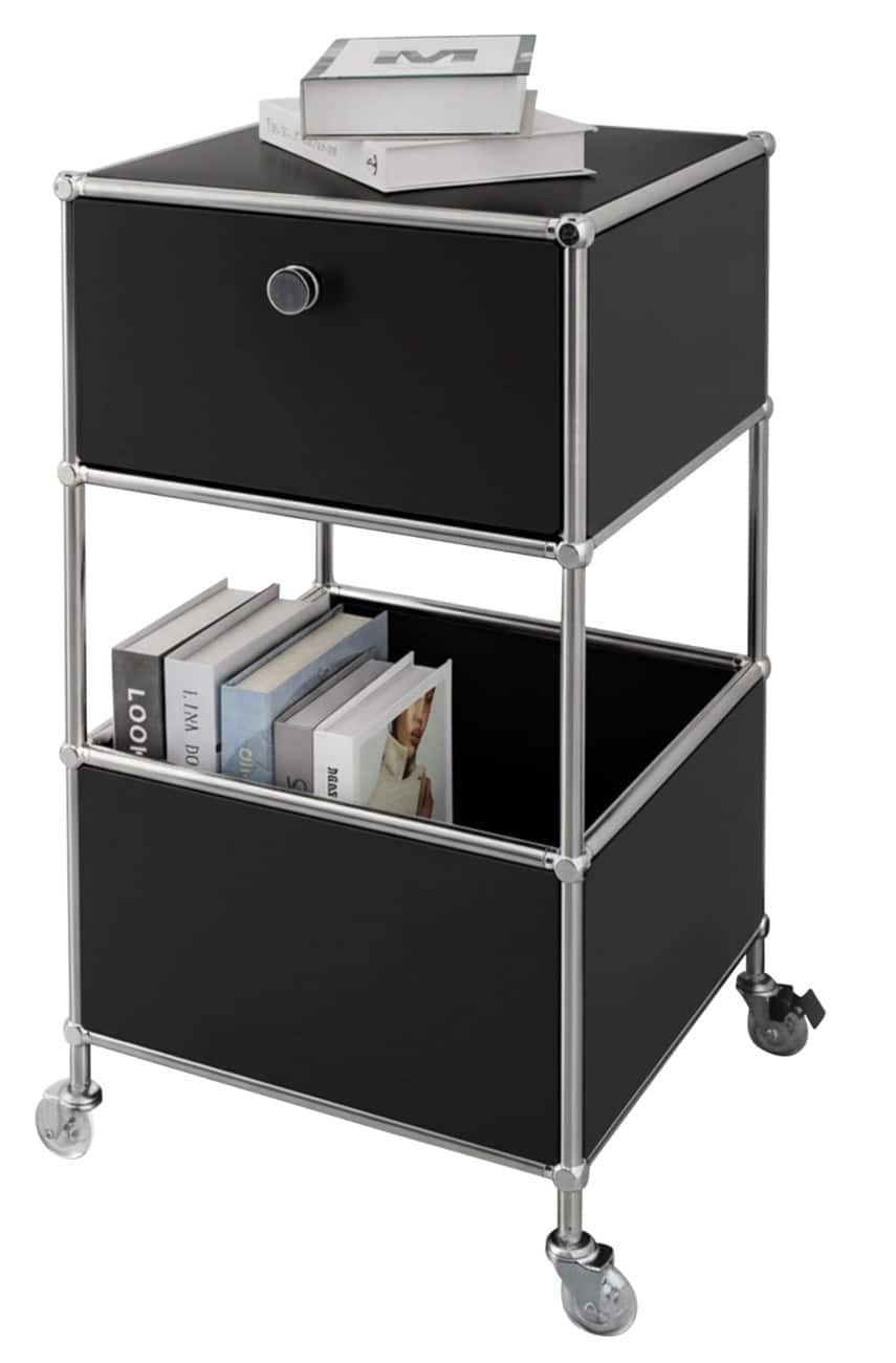 Floordirekt Concept Epure Staal Bijzettafel 400 x 400 x 690 mm Zwart