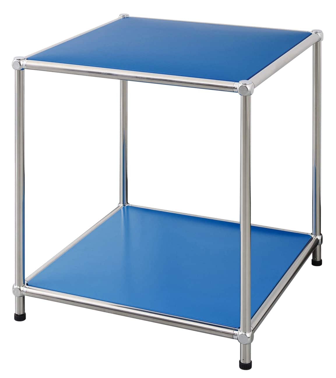 Floordirekt Concept Epure Staal Bijzettafel 400 x 400 x 460 mm Blauw