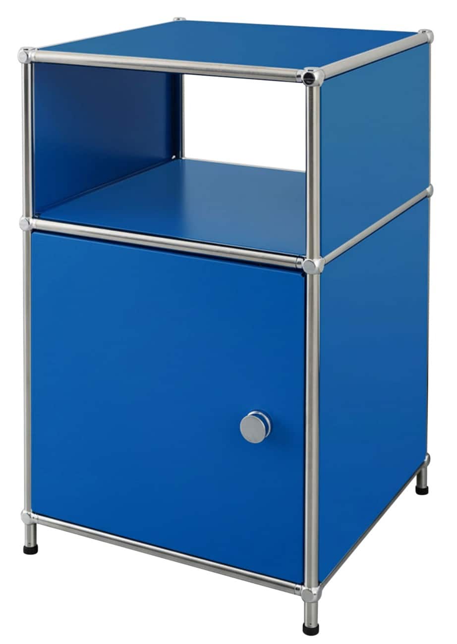 Floordirekt Concept Epure Staal Bijzettafel 400 x 400 x 650 mm Blauw
