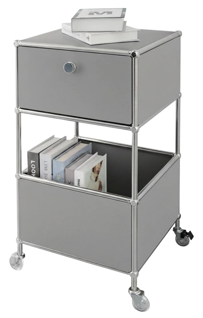 Floordirekt Concept Epure Staal Bijzettafel 400 x 400 x 690 mm Grijs