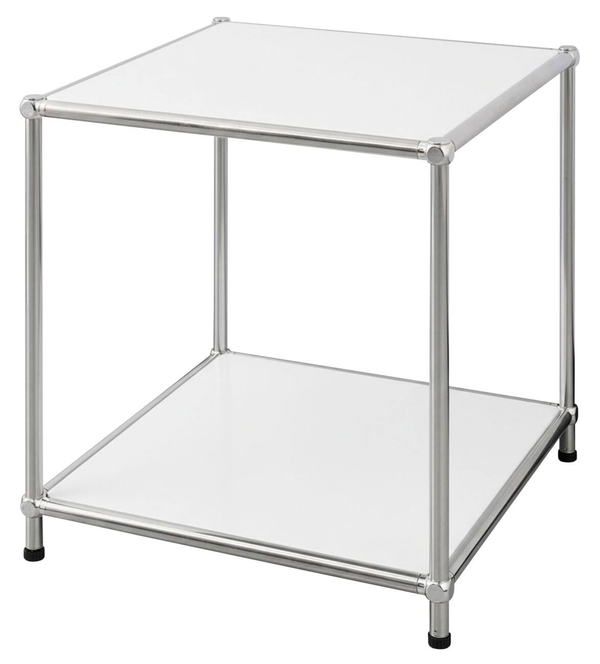 Floordirekt Concept Epure Staal Bijzettafel 400 x 400 x 460 mm Wit